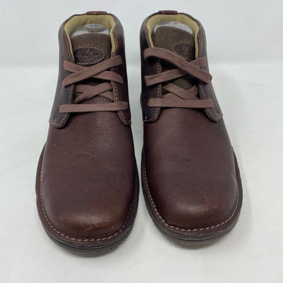 Clarks Senner Ave Boot Booties Brown Mens Size 8 - Picture 3 of 8